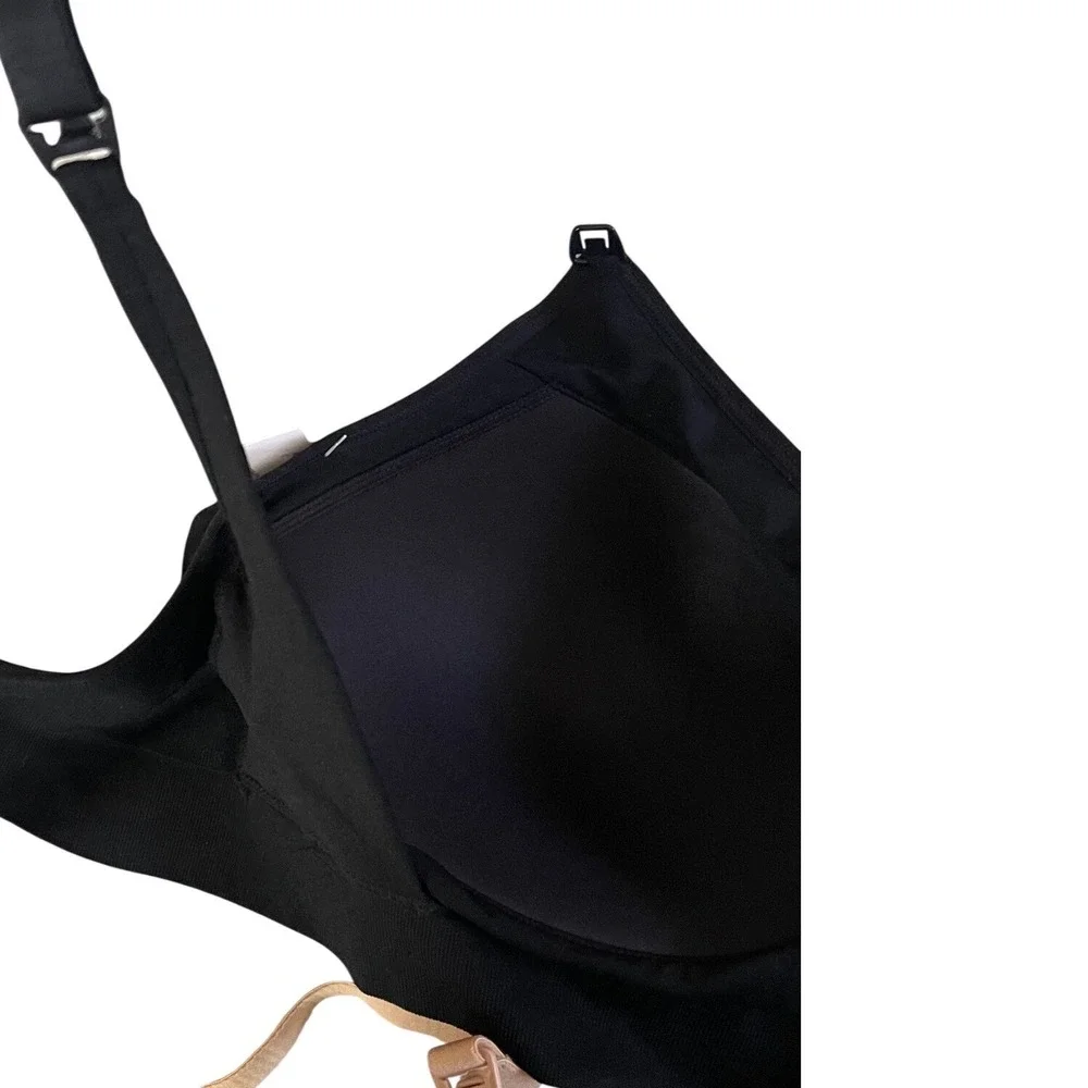 Auden Nursing Bra Set 2pk 40D XL Beige Underwire Black Seamless Wirefree NWT